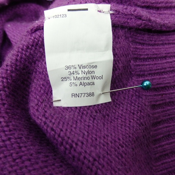 J. Crew Purple Alpaca Blend Warm Cozy Pullover Sweater - Picture 7 of 8